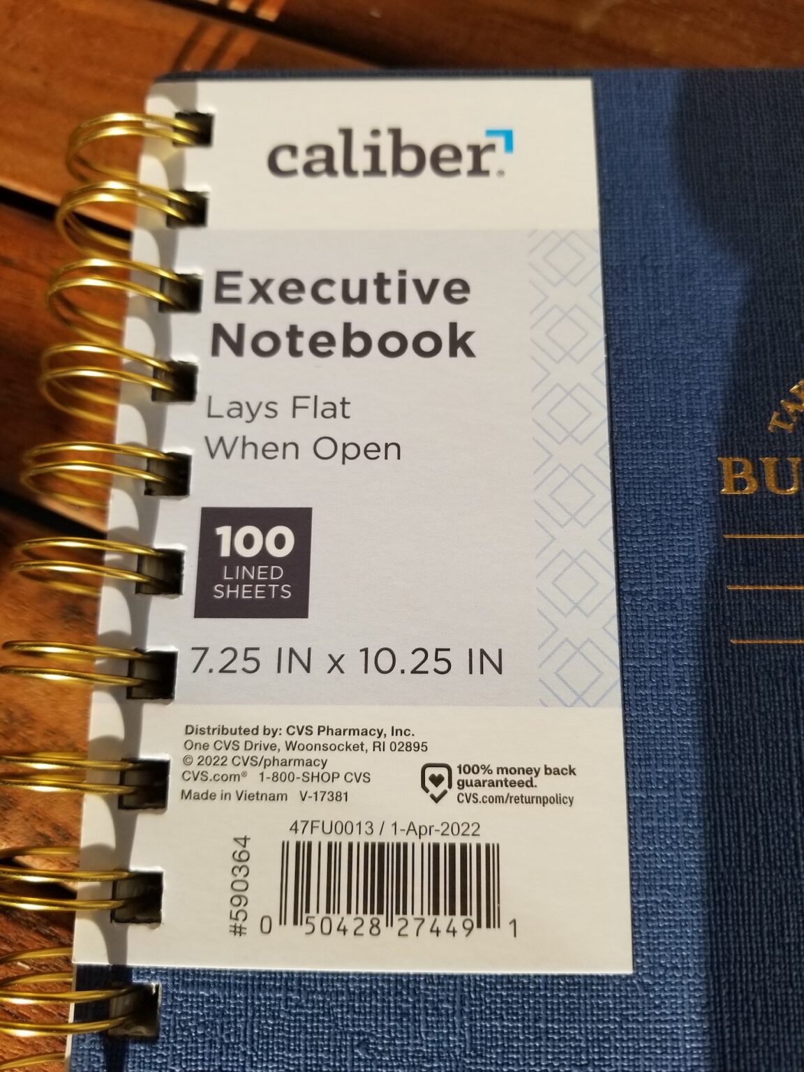 A Quick Look at the Caliber Executive Notebook from CVS Chicana Writes